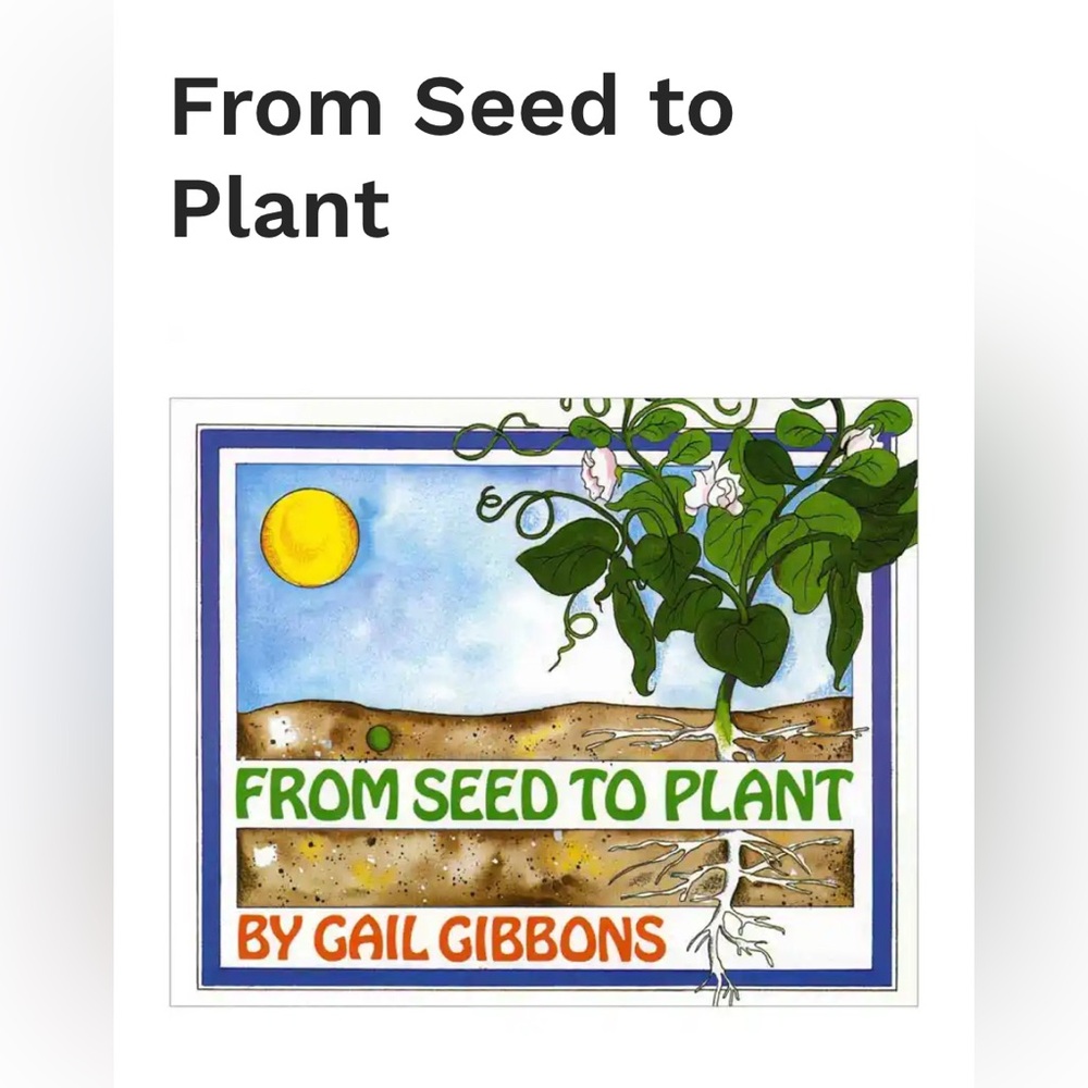 NWT, From Seed to Plant, Educational Book for Kids